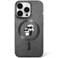Karl Lagerfeld KLHMN61HGKCNOK iPhone 11 | Xr 6.1" black hard case with Karl AND Choupette Glitter MagSafe