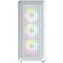 Montech Korpus X5 (W), Midi Tower, 1xUSB 3.0, 3x140mm priekiniai ventiliatoriai, 1x120mm galinis ventiliatorius, RGB