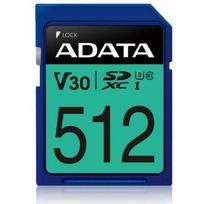 Adata atminties kortelė ASDX512GUI3V30S-R 512GB, skaitymo greitis 100MB/s, rašymo greitis 80MB/s, UHS-I, V30