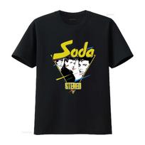 Soda Stereo Grupė 90-ųjų Retro Stilius Nauji Reti Juodi Marškinėliai vintage Išskalbti grafiniai Kasdieniai Universalūs gatvės drabužiai dizainerio drabužiai S juoda