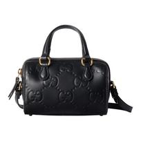 Gucci Klasikinis G raštas Užtrauktukas Odinė Paštininko tašė Itin maža Unisex Porų stilius Juoda Basic+Dust Bag juoda