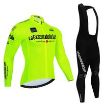 Tour De Giro D'ITAL Rudens ilgomis rankovėmis dviratininko marškinėlių komplektas Dviračių sportinė apranga Road Bike MTB Dviratininkų drabužių kostiumai Roupa Ciclismo S