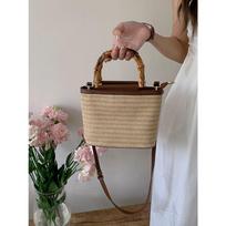 High Quality Small Bag Female Summer Niche Crossbody Bag Braided Ladies Carrying Bucket Bag smėlis/abrikosas