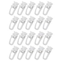 20 vnt. Plastikiniai užuolaidų bėgelių slankikliai Atsarginės langų užuolaidų ritinėlių detalės 6 mm bėgelių sistemoms Lengva montuoti 1
