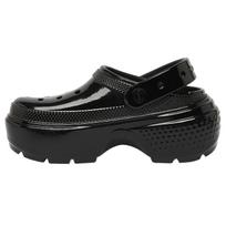 Crocs Moteriški Stomp High Shine Mediniai Batai Juodi Patogūs Įslystami 209568-001 37-38
