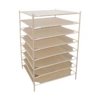 Laundry Drying Rack Flat Dryer Stand Storage Holder Organizer 8 Layer Mesh for Socks Sweaters Clothes Toys Indoor Outdoor smėlis