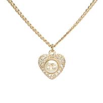 Chanel CC Širdies Perlo Mados Metalinis Karoliai Moterims karoliai AB9387B09088-NK217UNI Gold,F