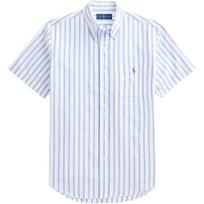 Polo Ralph Lauren Dryžuoti Oxfordo audinio Viengubo atvarto Trumparankoviai Marškiniai Klasikinė Versija Vyriški marškiniai 710841001-002 L