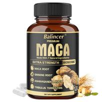 Ginseng root, black pepper, ginseng root, maca root, dietary supplements 120 capsules 120 Capsules