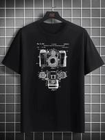 Vintage Camera Blueprint Graphic T-Shirt Photographer Retro Film Tee XL