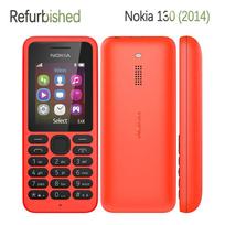 Atnaujintas originalus Nokia 130 (2014 m)  GSM 900 / 1800 mobilusis telefonas No charger raudona
