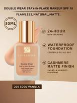 Estee Lauder Double Wear Stay-in-Place Makiažo pagrindas 1W1, Riebalų kontrolė, Ilgai išliekantis, Pilna danga, Riebiai odai, Oficialus produktas 1W2 SAND ruda