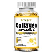 Hidrolizuoti kolageno peptidai + vitaminas C 120 kapsulių Maisto papildas 120 capsules