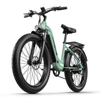 JOOBIKE JOO1 Elektrinis dviratis 26 colių plačiomis padangomis 1000W bešepetis variklis Ličio baterija 48V 17.5AH Hidrauliniai stabdžiai Miesto elektrinis dviratis 1000W——JOO1 žalia