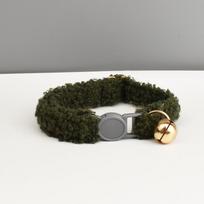 Pet collar new teddy bear flat gray safety buckle cat ring cat ring bell cat collar bow S