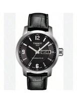 Tissot vyriškas automatinis savarankiškai besisukantis laikrodis PRC 200 su dienos/datos rodikliu ir juodu dirželiu, modelis T055.430.16.057.00 juoda