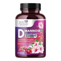 Kiaulpienių D-manozė su spanguolėmis ir hibisku 1000 mg 120 vegetariškų kapsulių Maisto papildas 120 capsules
