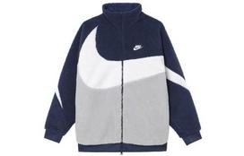 Nike Sportswear Swoosh Minkštas dvipusis apykaklės vilnos striukė BQ6546-411 S tamsiai mėlyna/tamsi