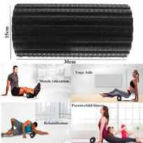 17inches 4 Speed Foam Roller Muscle Recovery Black Rechargeable Electric Vibrating Massage