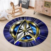 „Star Trek“ apvalus kilimas Dekoratyvinis svetainės kilimas durų kilimėlis, suvenyras namų dekoravimo kilimai svetainei Diameter 60cm