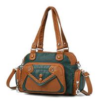 A Middle-aged Woman's Crossbody Bag, A Mother's Bag, A Soft Leather Fashionable Hand-held Shoulder Bag juoda
