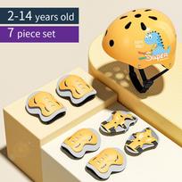 Child protective equipment helmet elbow knee pads for girls aged 3 4 5 6 7 8 9 10 11 12 year boy Suitable for roller skating and skiing 2-14 years