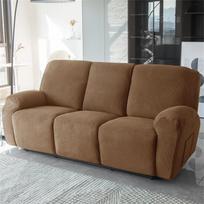 1 2 3 vietų poliarinio vilnos recliner sofos užvalkalas Elastingas dalytas relax sofos užvalkalas Vienspalviai svetainės fotelio užvalkalai su šonine kišenė 1 seater