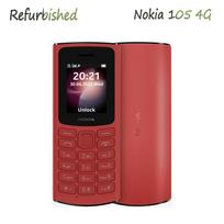 Atnaujintas originalus Nokia 105 4G mobilusis telefonas su 2 SIM kortelėmis No charger raudona