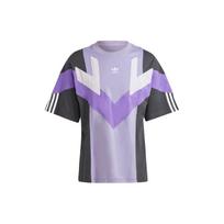Adidas Originals Rekive Marškinėliai Spalvų Blokas Laisvi Sportiniai Trumpomis Rankovėmis Vyriški Viršutiniai Drabužiai Magic-Light-Purple IC6013 XS