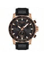 Supersport Chrono Krepšinio Edition T125.617.36.081.00 Madingas sportiškas vyriškas kvarcinis laikrodis su odiniu dirželiu, apvalus juodas T125.617.36.051.00 juoda