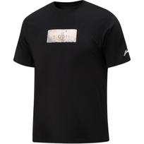 Li Ning Basketball Series Letter Round Neck Versatile Casual Short Sleeve T-Shirt Men tops AHSW031-1 M