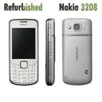 Atnaujintas originalus Nokia 3208c mobilusis telefonas turi tik anglų kalbą No charger balta