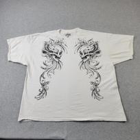 MMA Elite marškinėliai vyriški 3XL XXXL Balti VTG Y2K Kaukolės Punk Grafika M