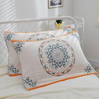 New Muslin Blanket Bed Sofa Travel Breathable Chic Mandala Big Soft Blanket 2pc*pillowcase 52*75cm