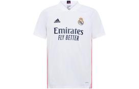 adidas Real Madrid 20-21 Sezono Namų Marškinėliai Su Raidės Logotipu Dryželiais FM4735 XL