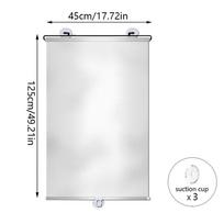 1 komplektas Automatinė teleskopinė šilumą izoliuojanti užuolaida, skirta transporto priemonės langui 45X125cm sidabras
