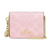 „Coach Mini“ drobinė piniginė su auksine grandinėle ir aksesuarais, rožinė, CEF59-IMPO Gift Box Sets (Basic Set+Black Box)