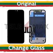 Ekranas skirtas iPhone 11 juodas (LG versija + metalinė skarda) (Atnaujintas: Telemax)