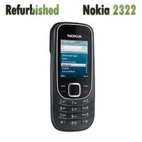 Atnaujintas Nokia atrakintas originalus Nokia 2322 mobilusis telefonas No charger juoda