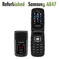 Atnaujintas Samsung A847 Rugby II 2G 3G 1300mAh mobilusis telefonas Tik anglų, ispanų, prancūzų kalbomis Su 1 SIM kortele No charger juoda
