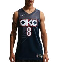 Nike Oklahoma Jalen Williams City Thunder NBA 2025-2026 Sezonas Kvėpuojantis Patogus Berankovis Krepšinio Marškinėliai Vyriškas marškinėlis HM5990-439 L