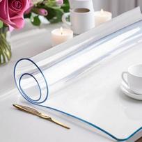 Skaidrus PVC stalviršio kilimėlis - Atsparus alyvai, vandeniui, karščiui apsauginis dangtelis stalviršiams 2.0mm Thick / 40x70cm