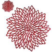 1 Pair PVC Placemats Heat Resistant Hollow Insulation Coaster Pads Home Table Decor Irregular Shape Placemat Kitchen Tools 4 pair-8pcs
