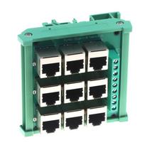 For Rj45 8P8C Ethernet Port Terminal Block Adapter With 9 Screw Terminals And For Din Rail Mount Design For Network Connections one size