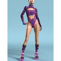 3D Skaitmeninė Spauda Maudymosi Kostiumėlis Suaugusiems Moterims Helovino Renginiai Bikini Plaukimas Karnavalo Teminis Vakarėlis Cosplay Maudymosi Kostiumėlis Bodis S