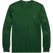 Polo Ralph Lauren Classic Fit Laismi minkštos medvilnės apvalios apykaklės ilgomis rankovėmis T-shirt Vyriški viršutiniai drabužiai 710767629-045 S