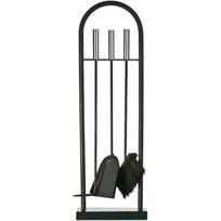 Fire Vida Arc židinio įrankių rinkinys su stovu, 4 dalių, 71 cm, juodas ir chromo spalvos