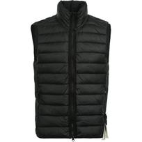 Stone Island Liemenė su užtrauktuku ir apykakle, be rankovių, unisex, juoda 8115G0724-A0029 S