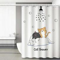 Dušo užuolaida su keliais animaciniais raštais, vandeniui atspari, atspari pelėsiui, bekvapė, pagaminta iš kokybiško dacrono, vonios kambario dekoracija, dovana porai 90X180cm