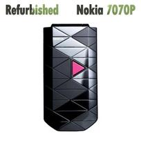 Atnaujintas originalus Nokia 7070 Prism mobilusis telefonas su 1 SIM kortele No charger juoda